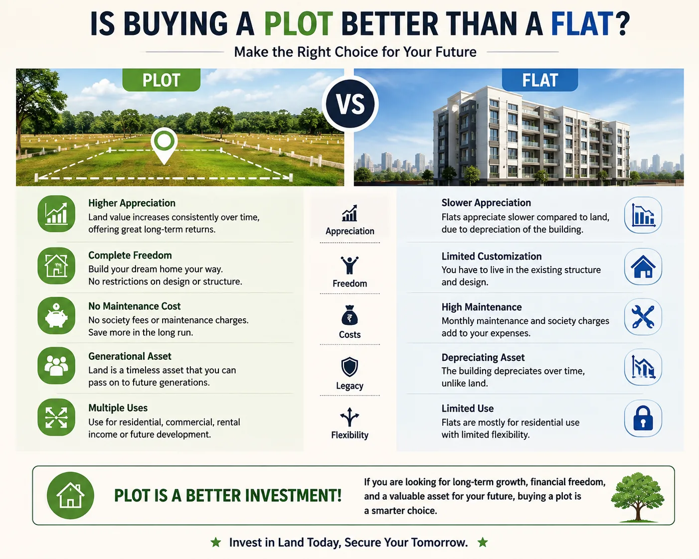 Is Buying a Plot Better Than a Flat?